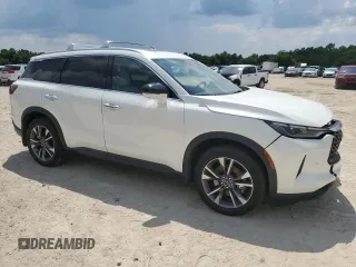2024 Infiniti QX60 Luxe with VIN 5N1DL1FS7RC338753, listed as a Copart auction lot 61552565 with 24,667 mi miles and Salvage title. Bid and sale history available at DreamBid. Image 4.