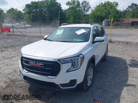 2023 GMC Terrain SLE with VIN 3GKALTEG7PL230767, listed as a IAAI auction lot 42175868 with 7,981 mi miles and . Bid and sale history available at carsss.com. Image 17.