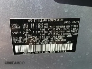 2025 Subaru Outback Limited with VIN 4S4BTANC3S3118050, listed as a Copart auction lot 72547944 with 1,732 mi miles and Salvage Title. Bid and sale history available at carsss.com. Image 15.