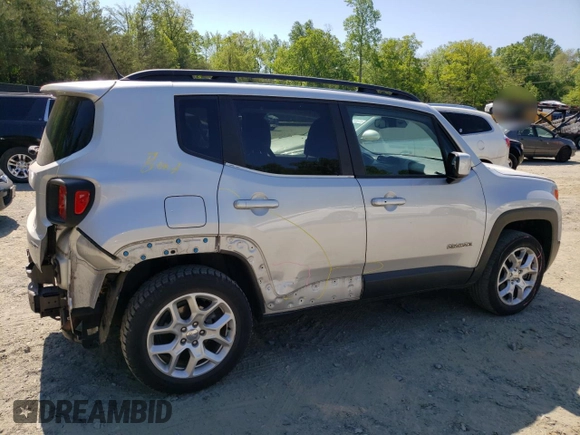 2017 Jeep Renegade Latitude z VIN ZACCJBBB3HPF86686, wystawiony jako Copart lot #54656705 z przebiegiem 87 482 mil mil oraz Szkoda całkowita • Salvage title. Historia ofert i sprzedaży dostępna na DreamBid. Obrazek 3.