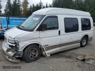 2001 GMC Savana Cargo Van YF7 Upfitter with VIN 1GDFG15R611236484, listed as a Copart auction lot 78820454 with 125,772 mi miles and Salvage Title. Bid and sale history available at carsss.com. Image 1.
