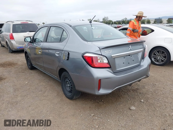 2022 Mitsubishi Mirage ES with VIN ML32FUFJXNHF07193, listed as a IAAI auction lot 42173895 with 23,863 mi miles and . Bid and sale history available at DreamBid. Image 3.