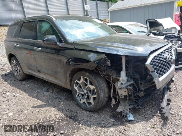 2022 Hyundai Palisade Calligraphy z VIN KM8R7DHE9NU463194, wystawiony jako IAAI lot #42415775 z przebiegiem 54 542 mil mil oraz . Historia ofert i sprzedaży dostępna na DreamBid. Obrazek 1.