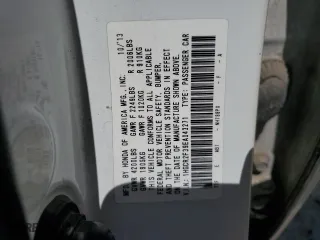 2014 Honda Accord Sedan LX with VIN 1HGCR2F39EA043271, listed as a Copart auction lot 52255825 with 184,517 mi miles and Salvage Title. Bid and sale history available at carsss.com. Image 13.