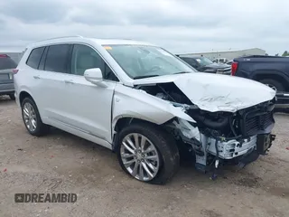 2025 Cadillac XT6 FWD Premium Luxury с VIN 1GYKPCRS5SZ133551, выставлен на аукционе IAAI как лот 42163948 с пробегом 472 миль миль и . История ставок и продаж доступна на DreamBid. Изображение 1.