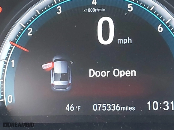 2019 Honda Civic Sedan LX with VIN 2HGFC2F60KH555359, listed as a IAAI auction lot 41626477 with 75,336 mi miles. Bid and sale history available at carsss.com. Image 16.