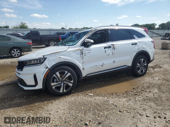 2023 Kia Sorento Hybrid EX with VIN KNDRHDLG1P5227503, listed as a Copart auction lot 61869004 with 0 mi miles and Salvage Title. Bid and sale history available at carsss.com. Image 1.