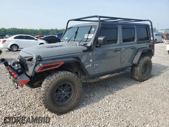 2018 Jeep Wrangler Unlimited Sport S with VIN 1C4HJXDG0JW281103, listed as a Copart auction lot 60400565 with 112,485 mi miles and Salvage title. Bid and sale history available at DreamBid. Image 1.
