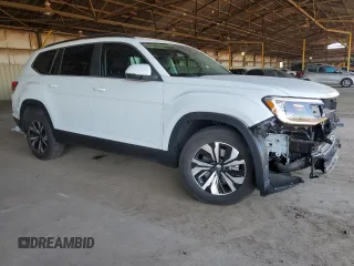 2024 Volkswagen Atlas SE z VIN 1V2LR2CA9RC596027, wystawiony jako Copart lot #46143305 z przebiegiem 12 265 mil mil oraz Szkoda całkowita • Salvage title. Historia ofert i sprzedaży dostępna na DreamBid. Obrazek 4.