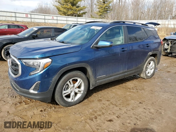 2021 GMC Terrain SLE with VIN 3GKALMEV9ML364356, listed as a Copart auction lot 47808015 with 81,532 mi miles and Non repairable. Bid and sale history available at DreamBid. Image 1.