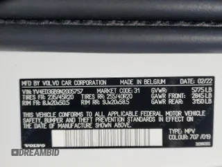 2022 Volvo C40 Recharge Pure Electric Ultimate with VIN YV4ED3GB9N2005757, listed as a Copart auction lot 58336704 with 6,927 mi miles and Salvage Title. Bid and sale history available at carsss.com. Image 12.