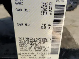 2020 Nissan Altima 2.5 SV with VIN 1N4BL4DV9LC243196, listed as a Copart auction lot 50885085 with 97,500 mi miles and Salvage Title. Bid and sale history available at carsss.com. Image 14.