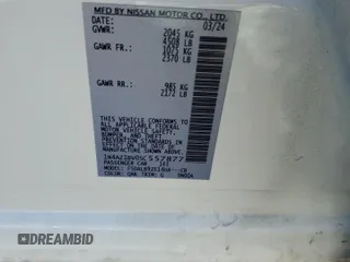 2025 Nissan LEAF S with VIN 1N4AZ1BV0SC557877, listed as a Copart auction lot 46803635 with 5,304 mi miles and Salvage Title. Bid and sale history available at carsss.com. Image 12.