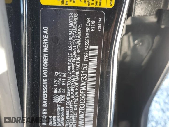 2015 MINI Countryman with VIN WMWZB3C50FWM33153, listed as a Copart auction lot 88238955 with 88,744 mi miles and Salvage Title. Bid and sale history available at DreamBid. Image 12.