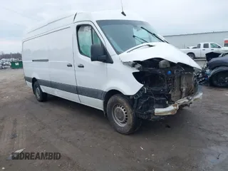 2021 Mercedes-Benz Sprinter Cargo with VIN W1Y4ECHY5MT079017, listed as a IAAI auction lot 41588820 with Not Provided miles. Bid and sale history available at carsss.com. Image 1.