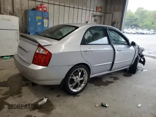 2006 Kia Spectra EX with VIN KNAFE121565357402, listed as a Copart auction lot 72889614 with 200,657 mi miles and Salvage Title. Bid and sale history available at carsss.com. Image 3.