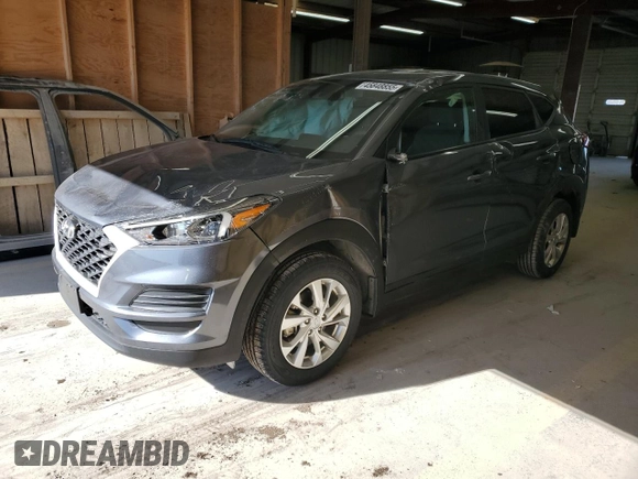 2021 Hyundai Tucson SE with VIN KM8J23A46MU301397, listed as a Copart auction lot 45848855 with 56,918 mi miles and Salvage Title. Bid and sale history available at carsss.com. Image 1.