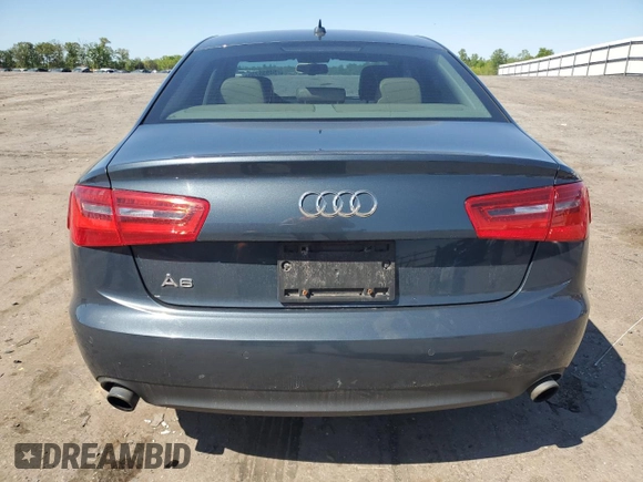 2013 Audi A6 Premium Plus with VIN WAUGFAFC9DN053872, listed as a Copart auction lot 54935735 with 117,804 mi miles and Clean title. Bid and sale history available at DreamBid. Image 6.