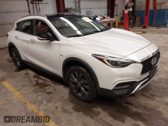 2019 Infiniti QX30 Luxe with VIN SJKCH5CR6KA008658, listed as a IAAI auction lot 41943237 with 88,704 mi miles and . Bid and sale history available at DreamBid. Image 1.