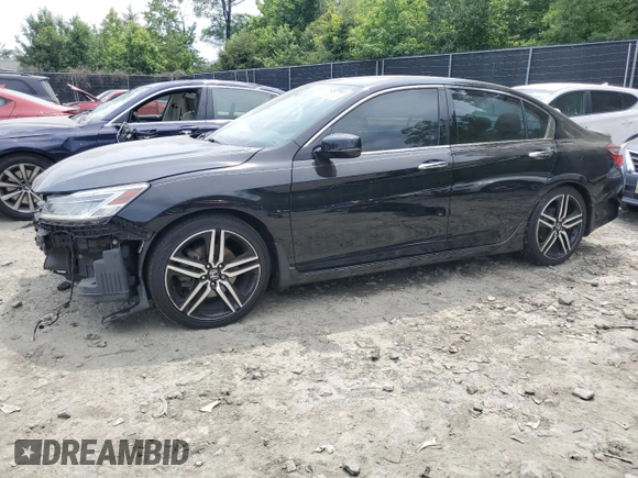 2017 Honda Accord Touring with VIN 1HGCR3F96HA019458, listed as a Copart auction lot 59915105 with 135,739 mi miles and Salvage title. Bid and sale history available at DreamBid. Image 1.