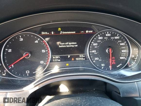 2014 Audi A7 Prestige with VIN WAU2MAFC9EN093287, listed as a Copart auction lot 86430124 with 157,212 mi miles and Salvage title. Bid and sale history available at DreamBid. Image 9.