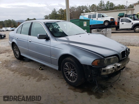 2002 BMW 5 Series 530iA with VIN WBADT63422CH88985, listed as a Copart auction lot 79053174 with 0 mi miles and Salvage Title. Bid and sale history available at carsss.com. Image 4.