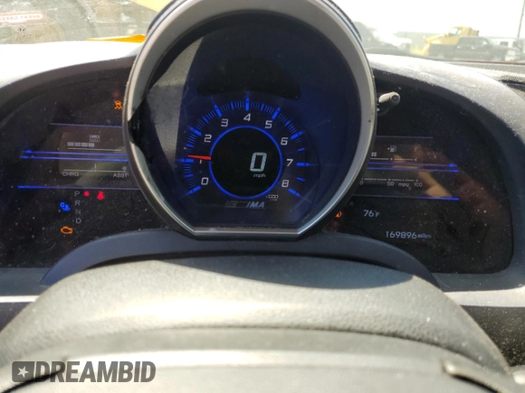 2011 Honda CR-Z with VIN JHMZF1D40BS010378, listed as a Copart auction lot 57410725 with 169,896 mi miles and Salvage title. Bid and sale history available at DreamBid. Image 9.