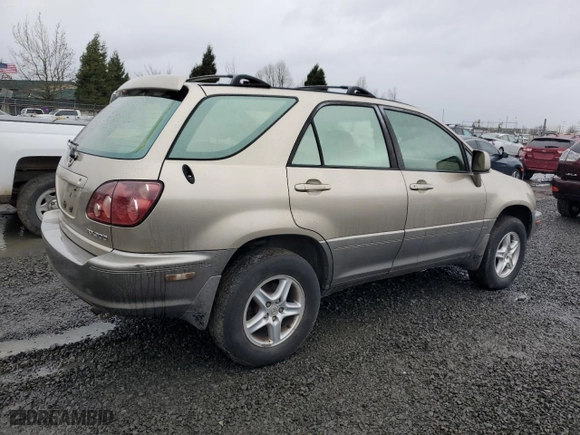1999 Lexus RX 300 Luxury SUV with VIN JT6HF10U8X0077372, listed as a Copart auction lot 45701415 with 267,526 mi miles and Clean Title. Bid and sale history available at carsss.com. Image 3.