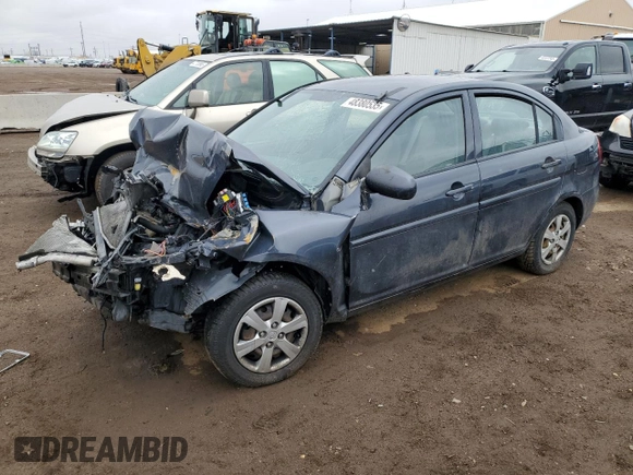 2010 Hyundai Accent GLS with VIN KMHCN4AC4AU526961, listed as a Copart auction lot 48380535 with 105,848 mi miles and Salvage Title. Bid and sale history available at carsss.com. Image 1.