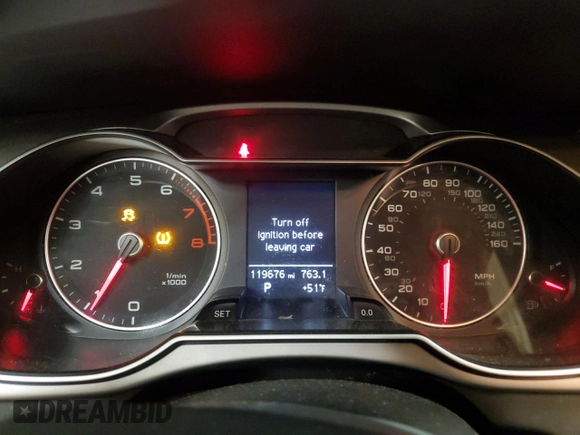 2014 Audi A4 Premium with VIN WAUBFAFL3EN002167, listed as a Copart auction lot 47239915 with 119,676 mi miles and Salvage Title. Bid and sale history available at carsss.com. Image 9.