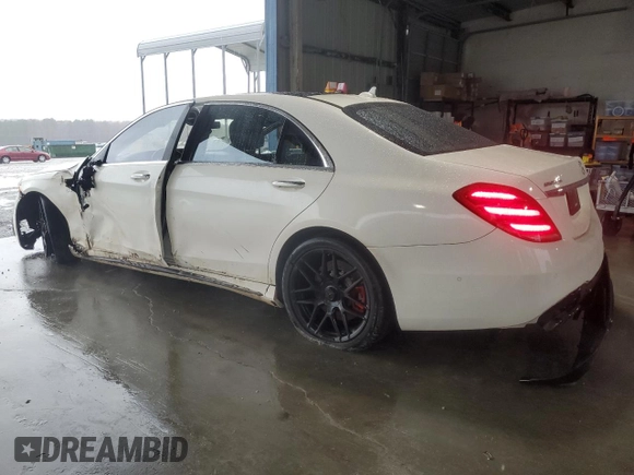 2018 Mercedes-Benz S 63 AMG with VIN WDDUG8JB2JA343602, listed as a Copart auction lot 84506804 with 103,928 mi miles and Salvage title. Bid and sale history available at DreamBid. Image 2.