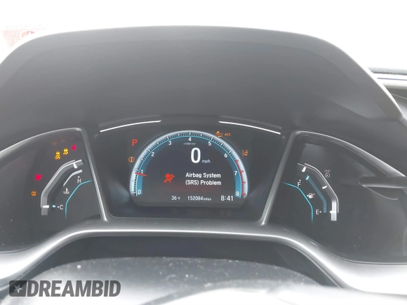 2019 Honda Civic Sedan EX with VIN 19XFC1F30KE015570, listed as a IAAI auction lot 41663514 with 152,084 mi miles. Bid and sale history available at carsss.com. Image 7.