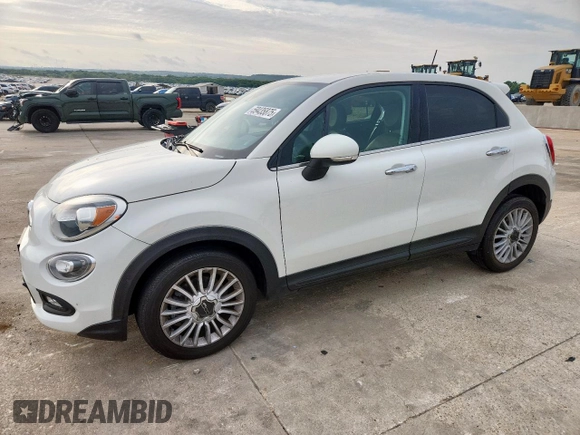 2018 FIAT 500X Lounge with VIN ZFBCFXDB9JP651302, listed as a Copart auction lot 59435875 with 63,186 mi miles and Salvage title. Bid and sale history available at DreamBid. Image 1.