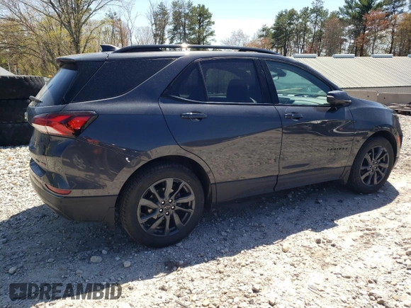 2022 Chevrolet Equinox RS with VIN 3GNAXWEV2NS202014, listed as a Copart auction lot 55381305 with 58,080 mi miles and Salvage title. Bid and sale history available at DreamBid. Image 3.