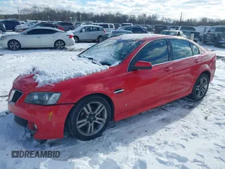 2008 Pontiac G8 with VIN 6G2ER57778L143752, listed as a IAAI auction lot 41260913 with 110,091 mi miles. Bid and sale history available at carsss.com. Image 2.