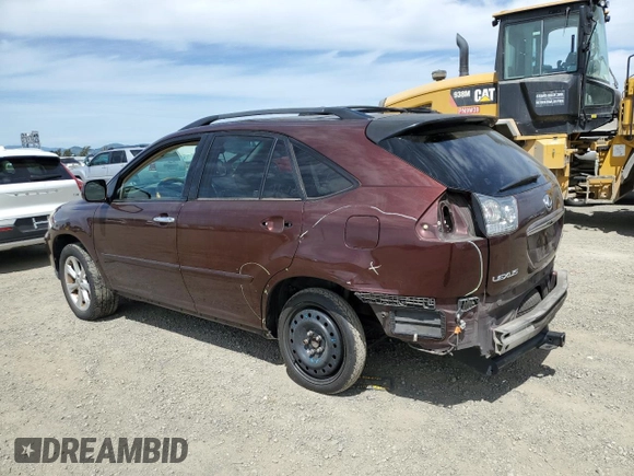 2008 Lexus RX 350 with VIN JTJGK31U480014472, listed as a Copart auction lot 52739835 with 185,551 mi miles and Salvage Title. Bid and sale history available at DreamBid. Image 2.
