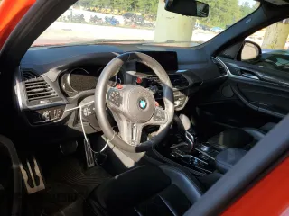2020 BMW X3 M Competition with VIN 5YMTS0C04LLT10617, listed as a Copart auction lot 75114174 with 0 mi miles and Salvage Title. Bid and sale history available at carsss.com. Image 8.
