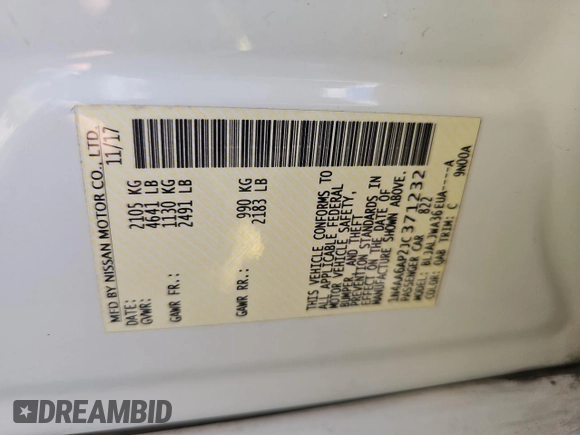 2018 Nissan Maxima SV with VIN 1N4AA6AP2JC371232, listed as a Copart auction lot 80449414 with 142,433 mi miles and Clean title. Bid and sale history available at DreamBid. Image 10.