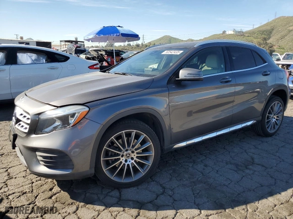 2018 Mercedes-Benz GLA with VIN WDCTG4EB9JJ414149, listed as a Copart auction lot 50542435 with 105,179 mi miles and Salvage Title. Bid and sale history available at carsss.com. Image 1.