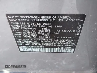 2023 Volkswagen Atlas SE with VIN 1V2HE2CA3PC200253, listed as a IAAI auction lot 41384253 with 49,845 mi miles and . Bid and sale history available at DreamBid. Image 9.