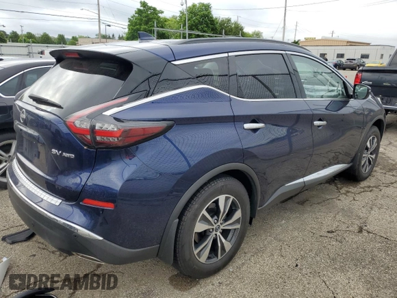 2023 Nissan Murano SV с VIN 5N1AZ2BS2PC139474, выставлен на аукционе Copart как лот 56922365 с пробегом 28 440 миль миль и Списание • Salvage title. История ставок и продаж доступна на DreamBid. Изображение 3.