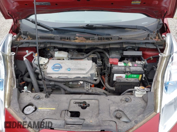 2012 Nissan LEAF SL with VIN JN1AZ0CP7CT026409, listed as a IAAI auction lot 42127666 with 55,306 mi miles and . Bid and sale history available at DreamBid. Image 10.