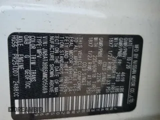 2021 Nissan Rogue SV z VIN JN8AT3BB5MW205669, wystawiony jako Copart lot #54532685 z przebiegiem 61 407 mil mil oraz Szkoda całkowita • Salvage title. Historia ofert i sprzedaży dostępna na DreamBid. Obrazek 12.