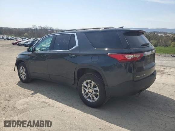 2021 Chevrolet Traverse LT Cloth z VIN 1GNEVGKW8MJ141696, wystawiony jako Copart lot #55600245 z przebiegiem 59 789 mil mil oraz Szkoda całkowita • Salvage title. Historia ofert i sprzedaży dostępna na DreamBid. Obrazek 2.