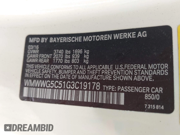 2016 MINI Convertible z VIN WMWWG5C51G3C19178, wystawiony jako IAAI lot #41909039 z przebiegiem 87 533 mil mil oraz . Historia ofert i sprzedaży dostępna na DreamBid. Obrazek 9.