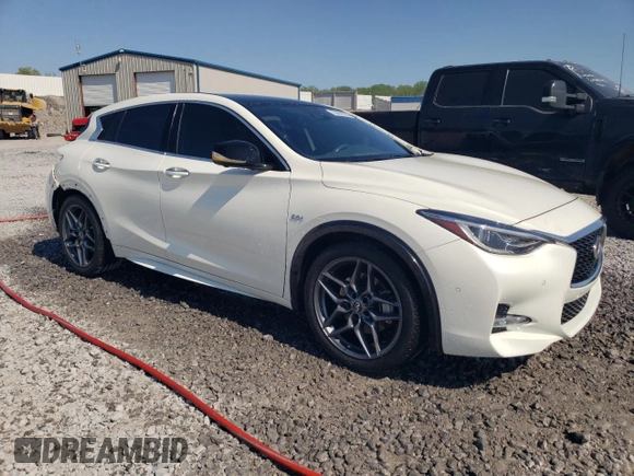 2018 Infiniti QX30 Luxury with VIN SJKCH5CP2JA044425, listed as a Copart auction lot 53065965 with 111,224 mi miles and Salvage title. Bid and sale history available at DreamBid. Image 4.