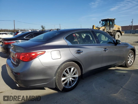 2016 Infiniti Q50 2.0t Premium with VIN JN1CV7ARXGM253725, listed as a Copart auction lot 45677165 with 51,699 mi miles and Salvage Title. Bid and sale history available at carsss.com. Image 3.