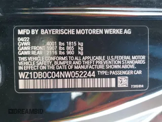 2022 Toyota GR Supra 3.0 with VIN WZ1DB0C04NW052244, listed as a Copart auction lot 82870654 with 63,592 mi miles and Salvage Title. Bid and sale history available at carsss.com. Image 13.