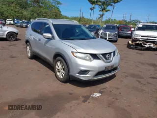 2015 Nissan Rogue SV with VIN 5N1AT2MT1FC857331, listed as a IAAI auction lot 41776854 with 83,142 mi miles and . Bid and sale history available at carsss.com. Image 1.