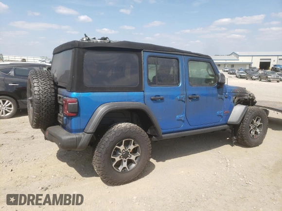 2022 Jeep Wrangler Unlimited Rubicon with VIN 1C4JJXFM7NW237044, listed as a Copart auction lot 68004203 with Not provided miles and Salvage title. Bid and sale history available at DreamBid. Image 3.